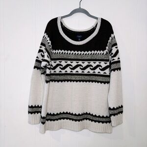 American Eagle Outfitters Brown & Cream Wool Blend Sweater XL